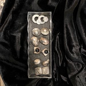 6 pairs of clip on ear rings